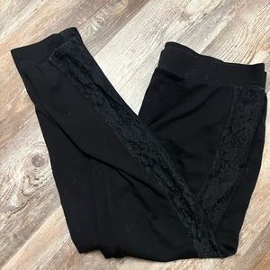 Lane Bryant leggings in size 22 with lace panels down the sides